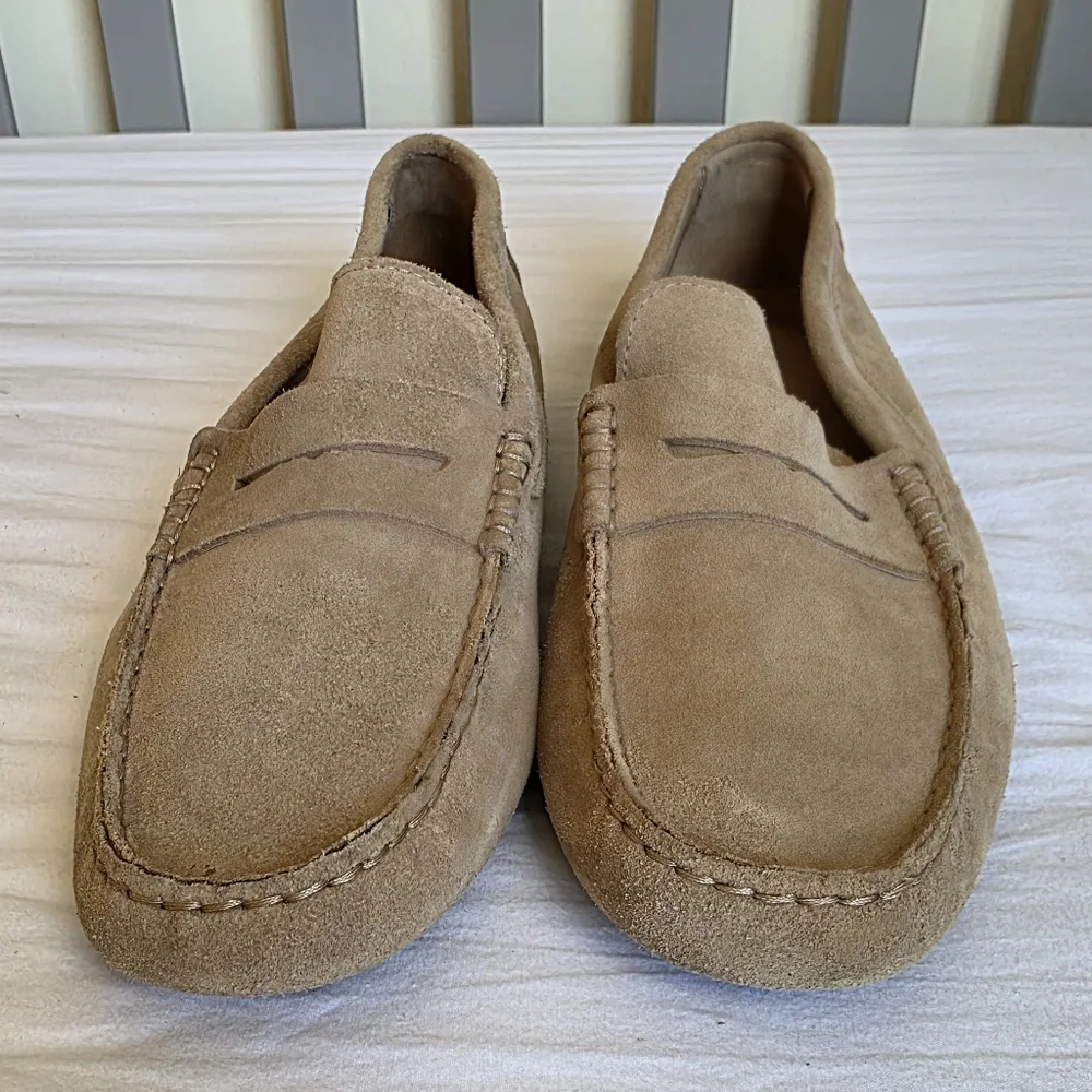 Laurent Effel Vintage Men's Tan Suede Slip On Loafers Size 11